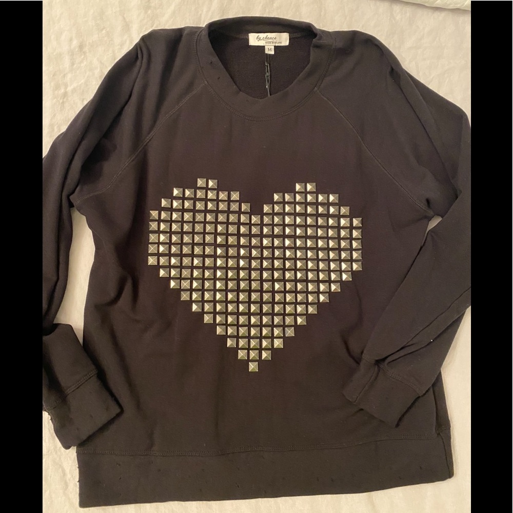 By chance made with love heart sweater